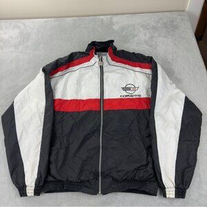 Vintage American Team Sports Men's Sz Large Racing Windbreaker Jacket 100% Nylon